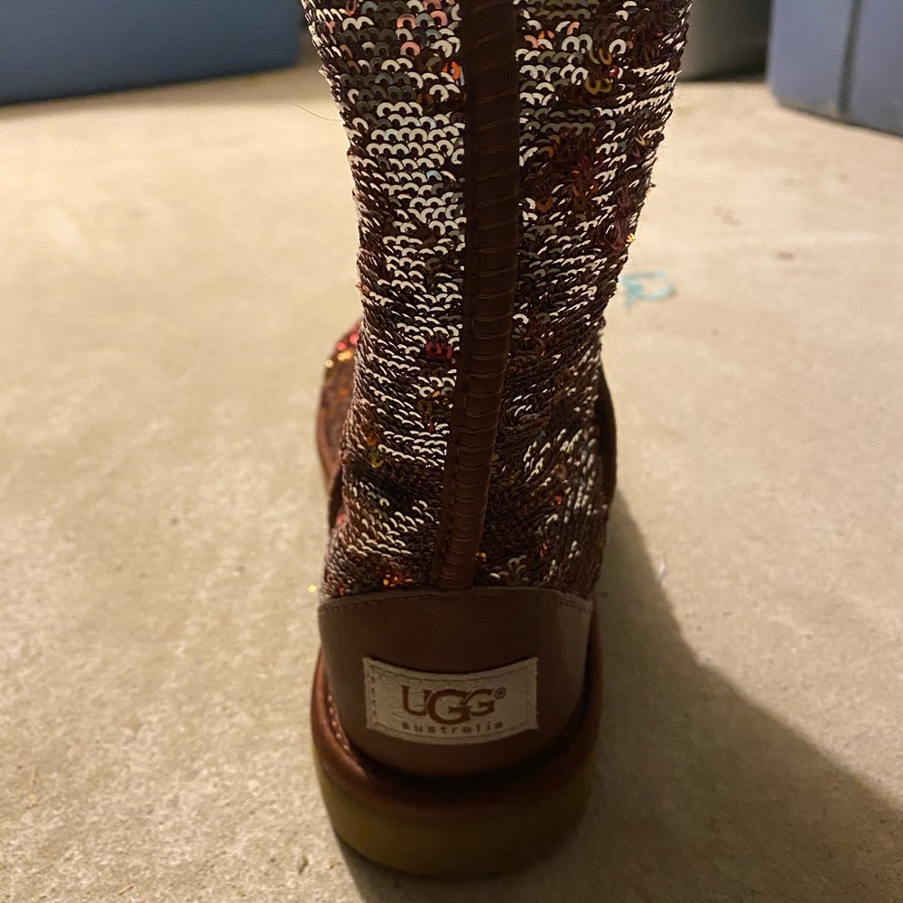 Ugg burgundy and silver Ugg boots